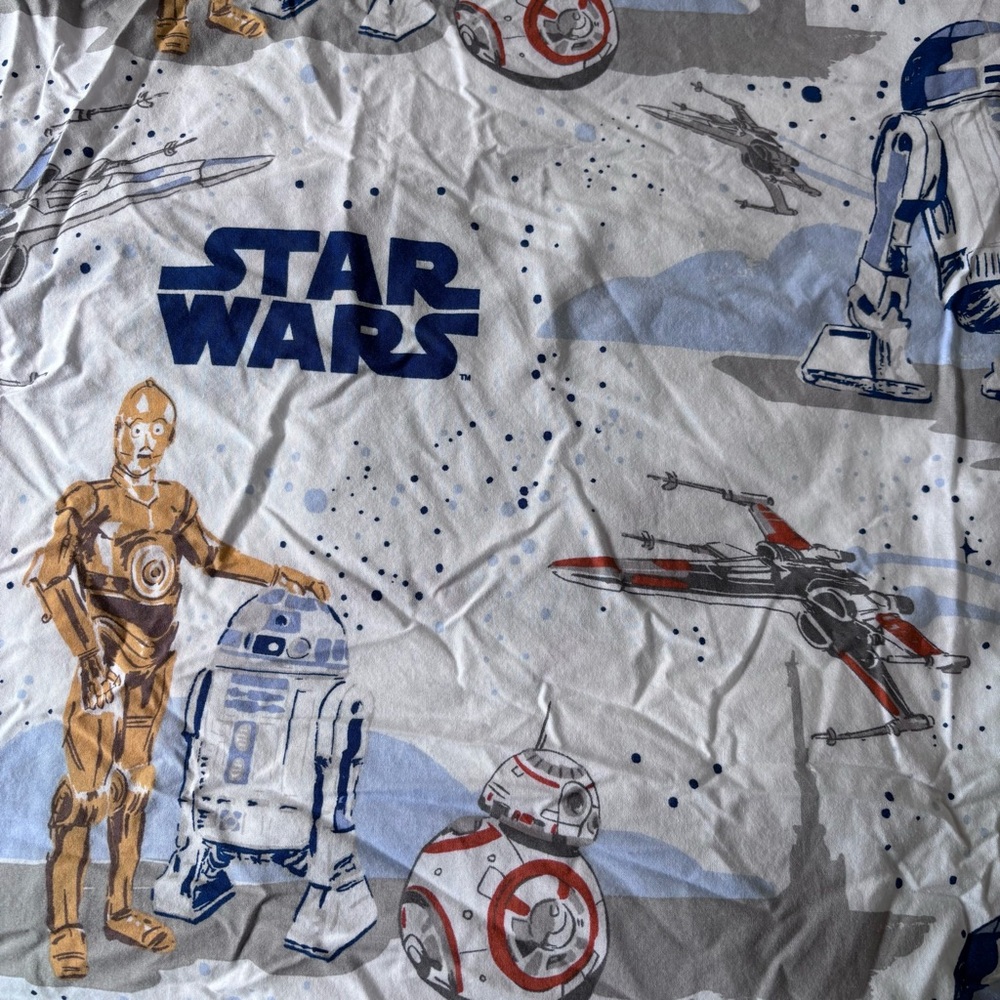 Pottery Barn Star Wars organic cotton twin duvet cover and pillowcase